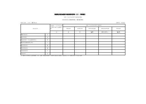 深圳版增值税及附加税费申报表附列资料三(服务、不动产和无形资产扣除项目明细)