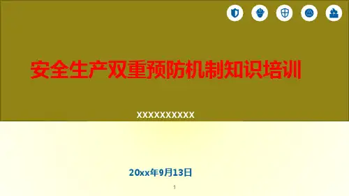 安全《双控培训》PPT课件