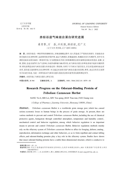 赤拟谷盗气味结合蛋白研究进展