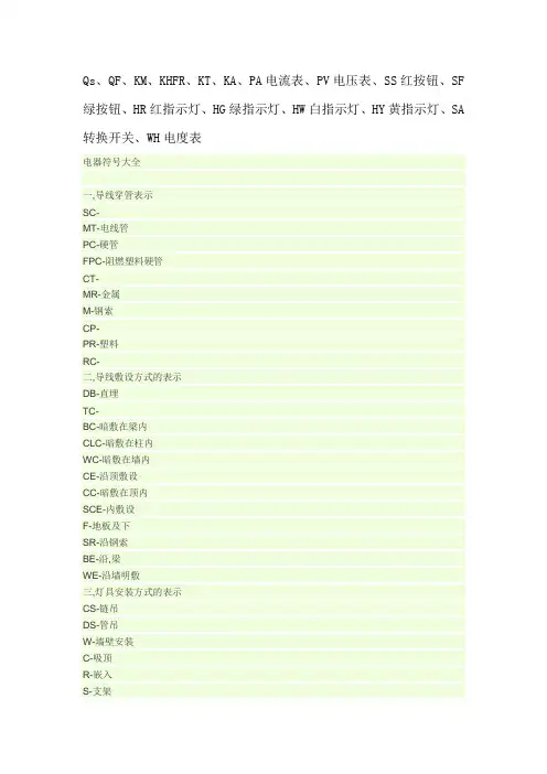 电气元件符号