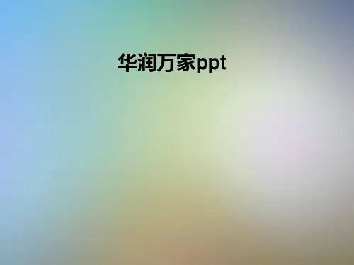 华润万家ppt