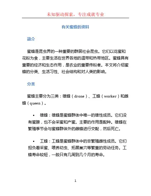 有关蜜蜂的资料 (3)