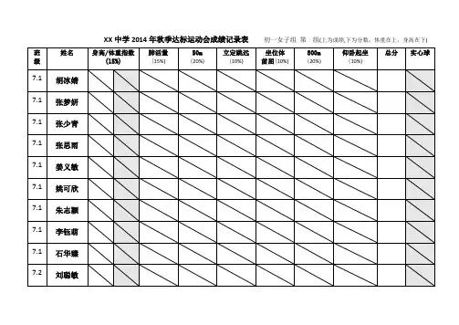XX中学秩序册模板