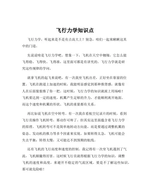 飞行力学知识点