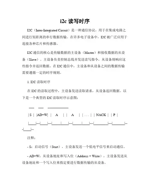 i2c 读写时序