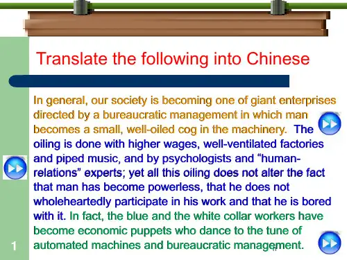 《英汉互译技巧》PPT课件