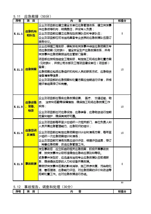 电力建设施工企业安全生产标准化规范及达标评级标准