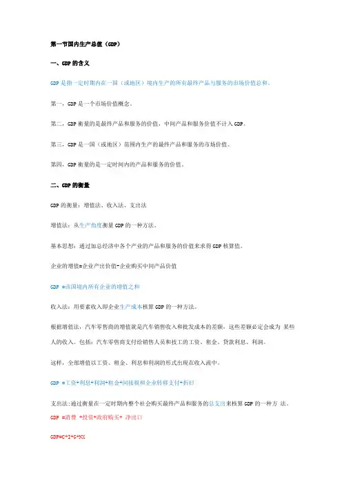 宏观经济学重点知识点超全整理