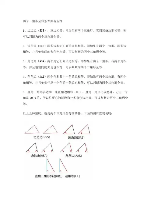 判断三角形全等的条件