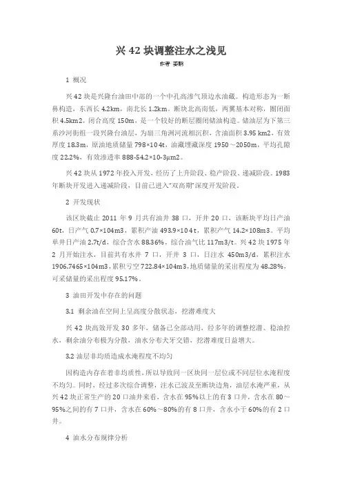 兴42块调整注水之浅见