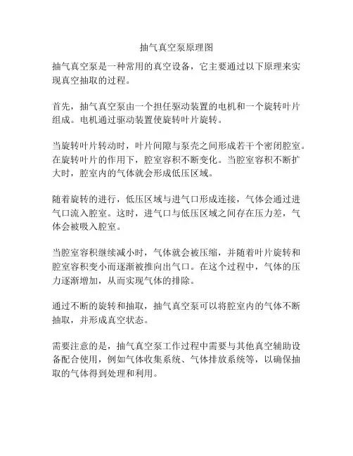 抽气真空泵原理图