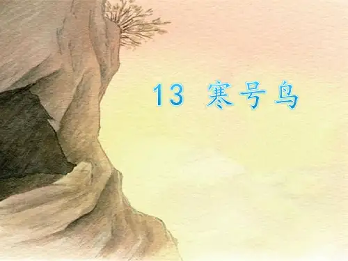 (部编版)二年级语文上册13《寒号鸟》公开课课件
