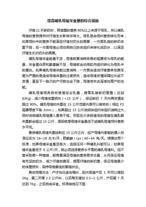 提高哺乳母猪采食量的综合措施