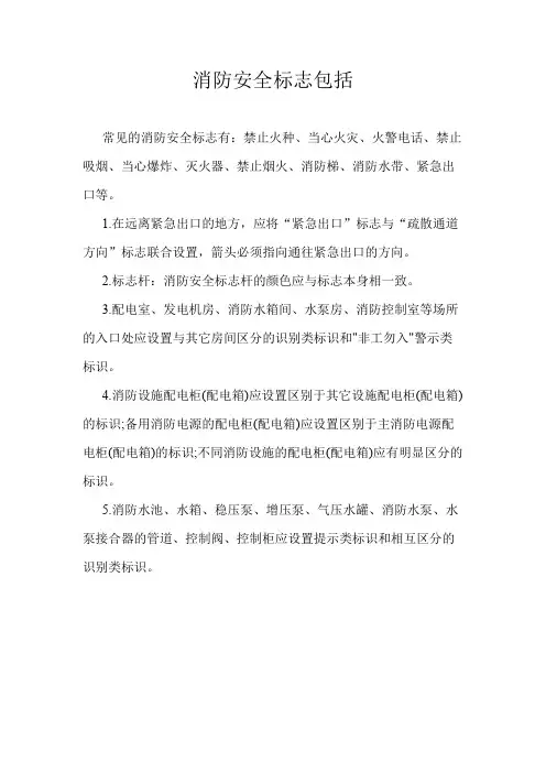 消防安全标志包括