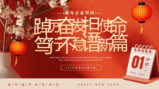 企业新年祝福PPT模板