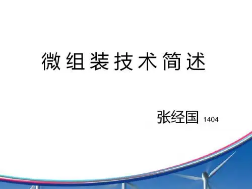 微组装技术简述及工艺流程及设备教材