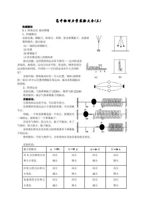 高中物理力学实验大全(三)bw