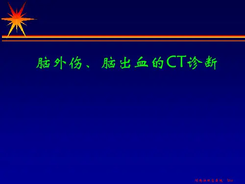 脑外伤、脑出血的CT诊断 PPT课件