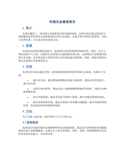 河堤生态修复报告
