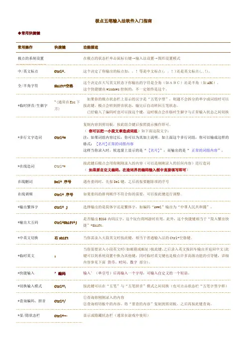 极点五笔输入法软件入门指南