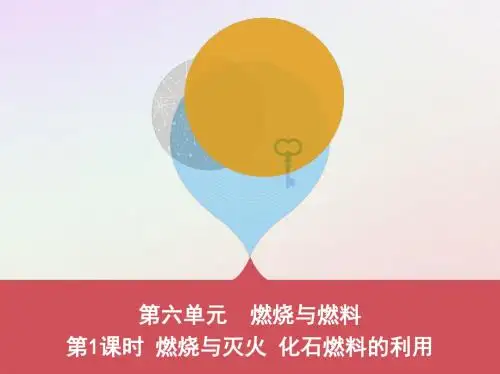 山东省泰安市2019中考化学复习第一部分基础过关第六单元燃烧与燃料第1课时燃烧与灭火化石燃料的利用课件