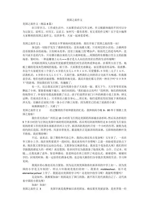 美国之旅作文_3