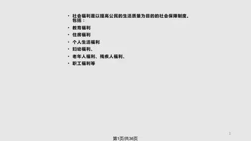 社会福利PPT课件