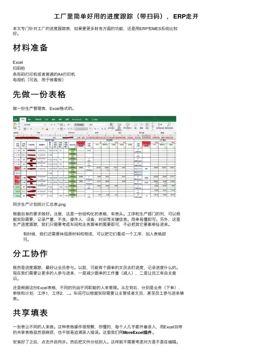 工厂里简单好用的进度跟踪（带扫码），ERP走开