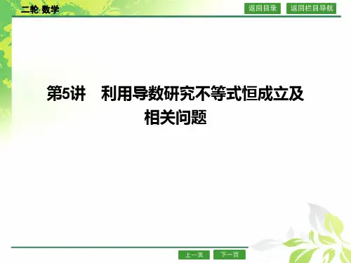第5讲-利用导数研究不等式恒成立及相关问题PPT课件