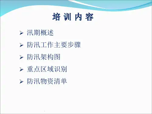 夏季防汛精美培训ppt课件
