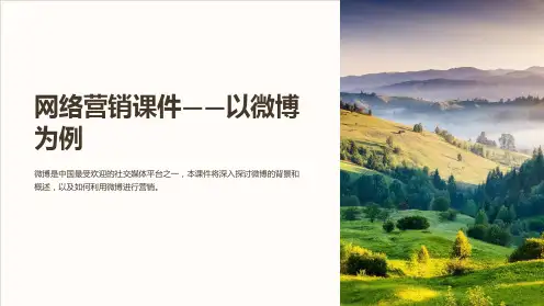 《网络营销课件-以微博为例》