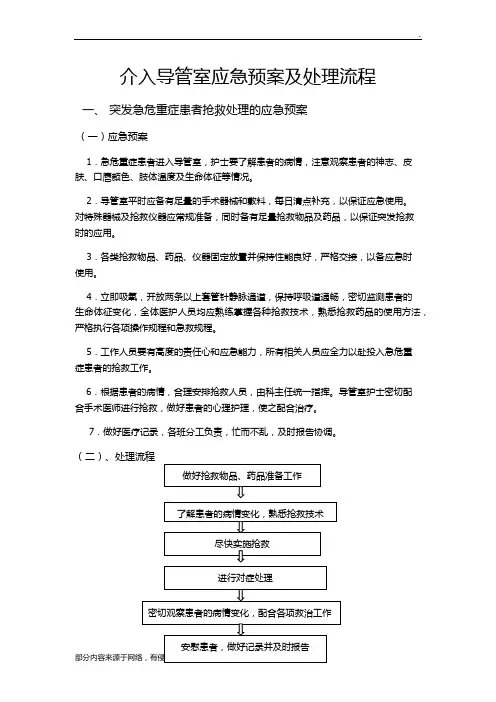 导管室应急预案