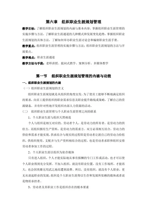 组织职业生涯规划管理(周期管理)