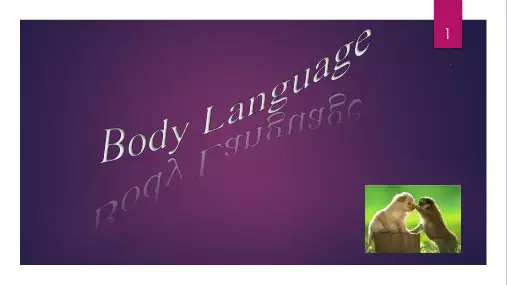 Body-Language身体语言英文PPT课件