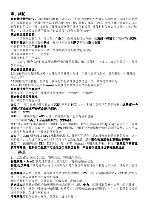 聚合物改性总结