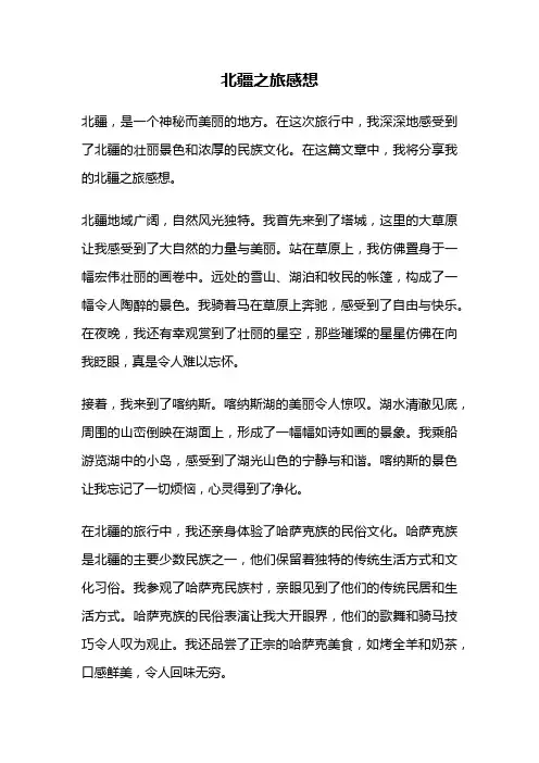 北疆之旅感想