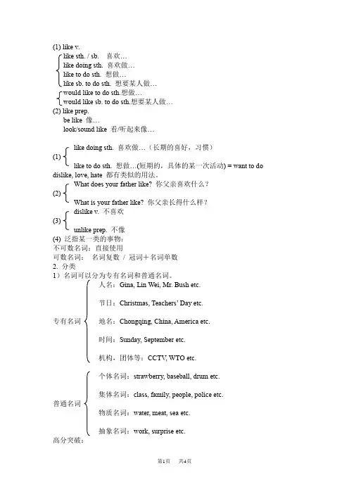 牛津六年级英语复习资料专项练习 复习