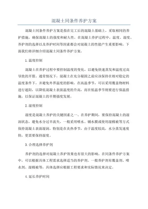 混凝土同条件养护方案
