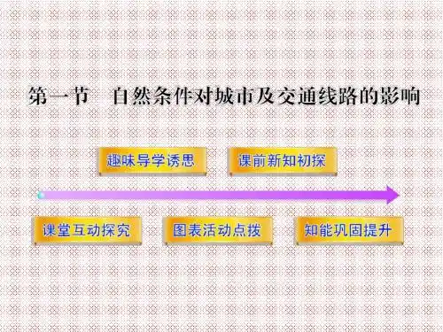 4.1自然条件对城市及交通线路的影响课件(中图版必修一)