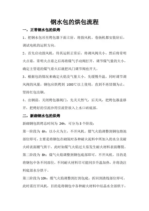 钢水包烘包流程