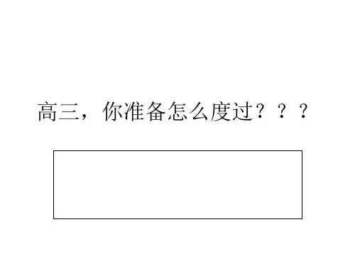 高三你准备好了吗PPT课件