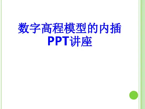 数字高程模型的内插教育课件
