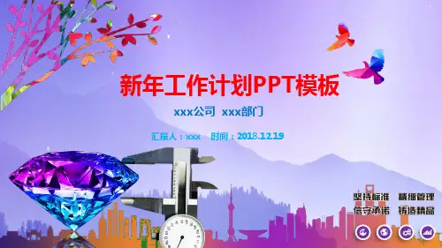 质量管理部(副)部长新年工作计划PPT模板