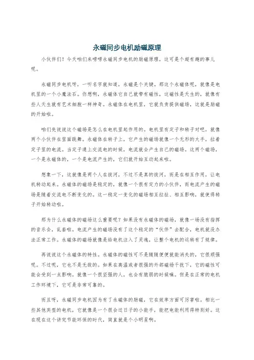 永磁同步电机励磁原理