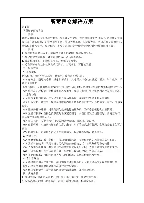 智慧粮仓解决方案