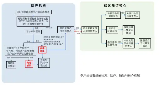 梅毒感染孕产妇检测、治疗、随访、转介流程