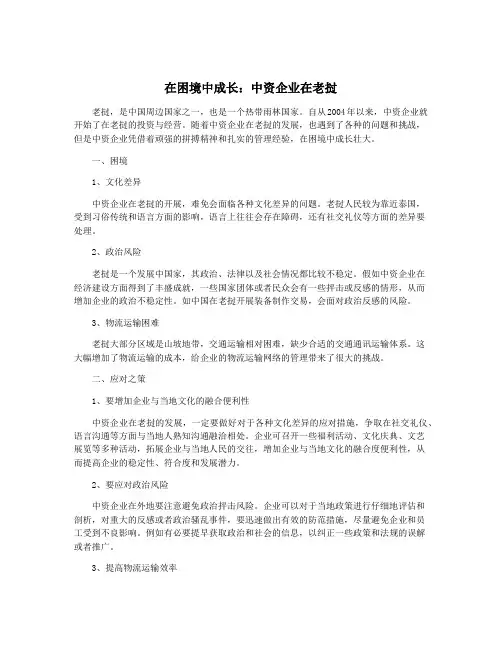 在困境中成长：中资企业在老挝
