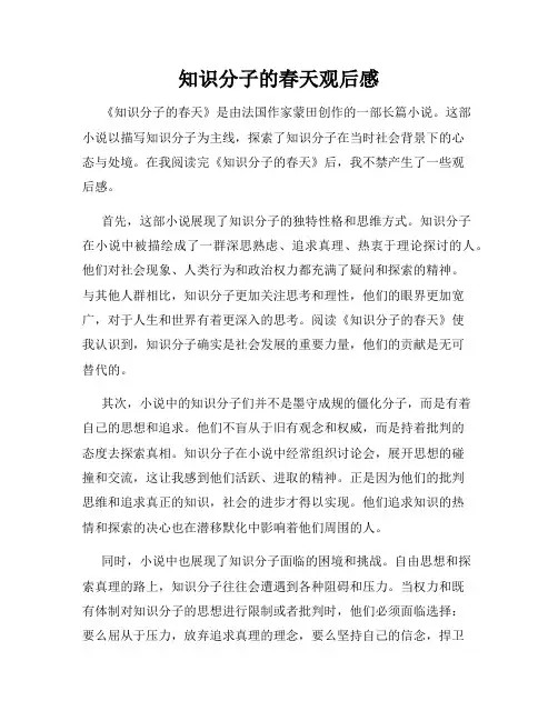 知识分子的春天观后感
