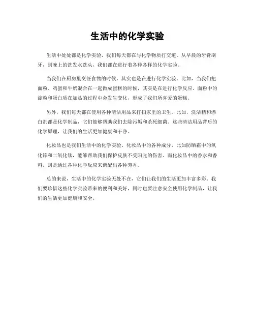 生活中的化学实验