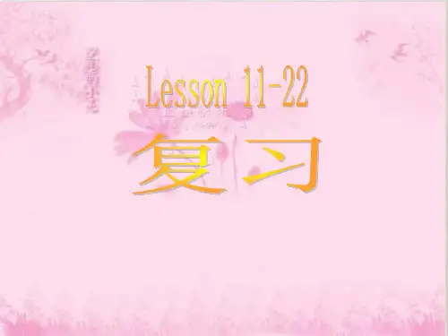 新概念第二册lesson11-22复习课件